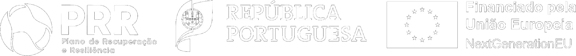 PRR — Plano de Recuperação e Resiliência · República Portuguesa · Financiado pela União Europeia · NextGenerationEU
